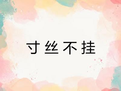 寸丝不挂