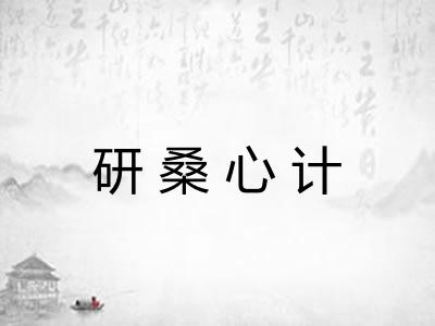 研桑心计