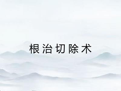 根治切除术 根治切除术