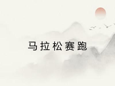 马拉松赛跑 马拉松赛跑