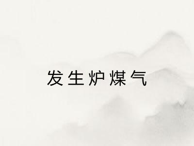 发生炉煤气 发生炉煤气