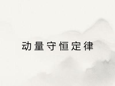 动量守恒定律 动量守恒定律