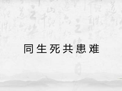 同生死共患难