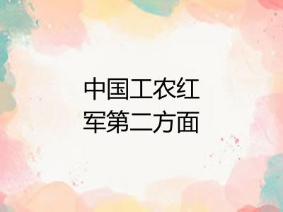 中国工农红军第二方面军 中国工农红军第二方面军